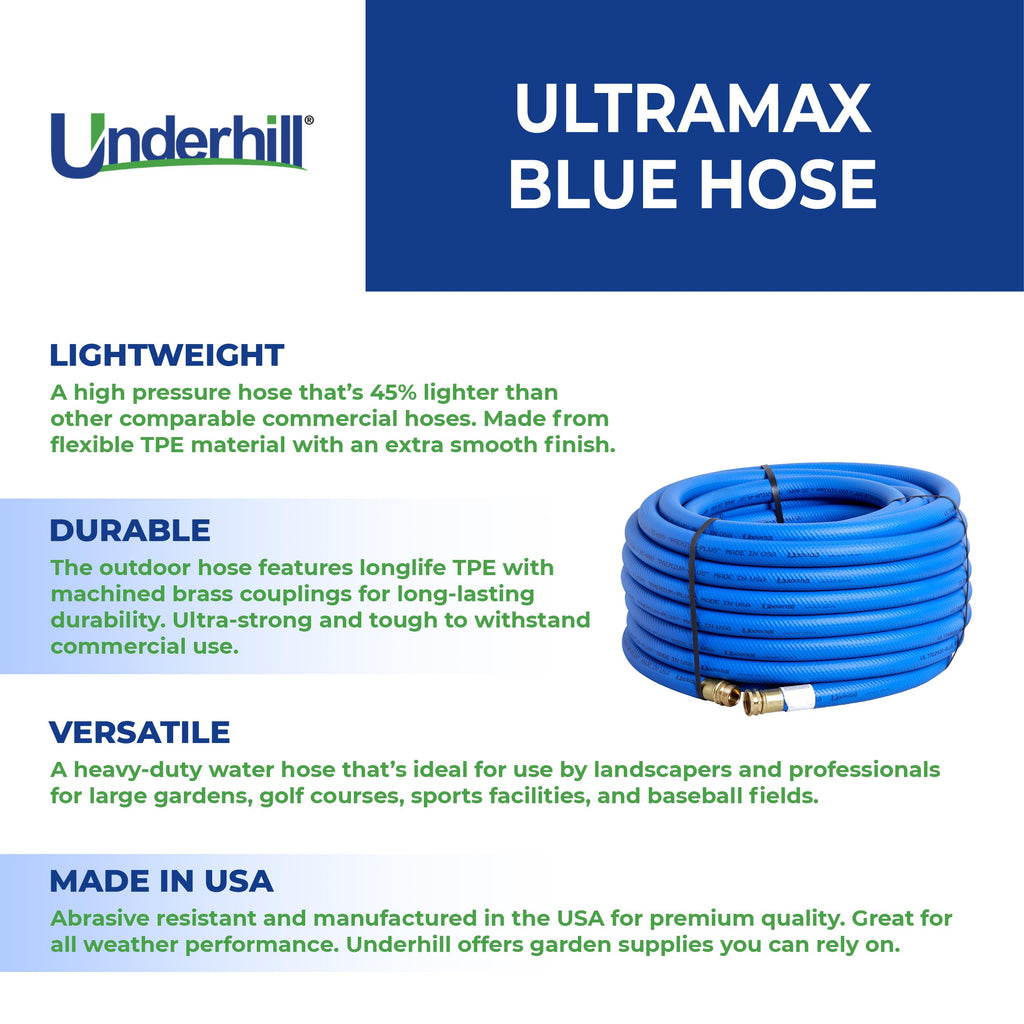 Blue 100 ft Lightweight Flexible Anti-Kink Garden Water Hose K842