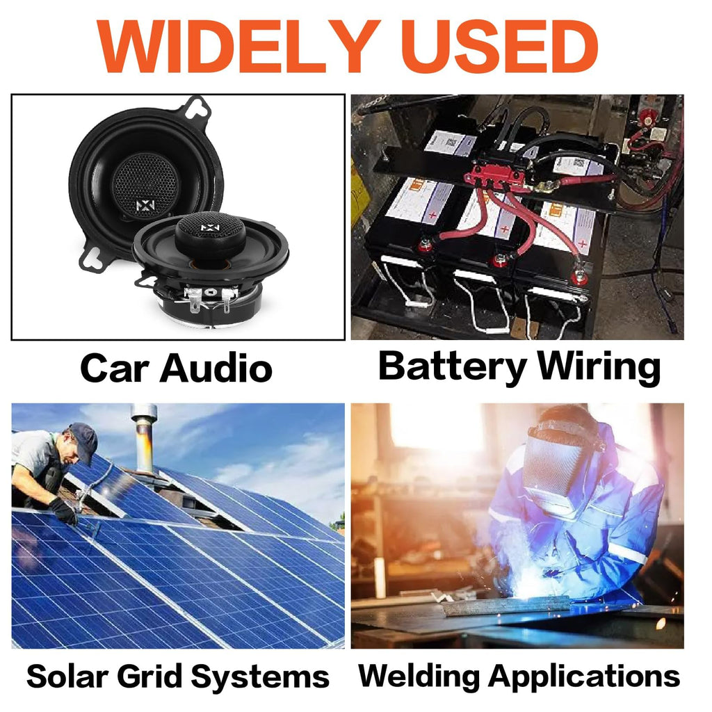 1/0 Gauge Battery Cable Kit 40ft Red/Black CCA Wire M190