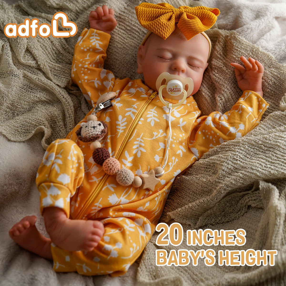 20 Inch Full Vinyl Reborn Baby Dolls Girl F4248