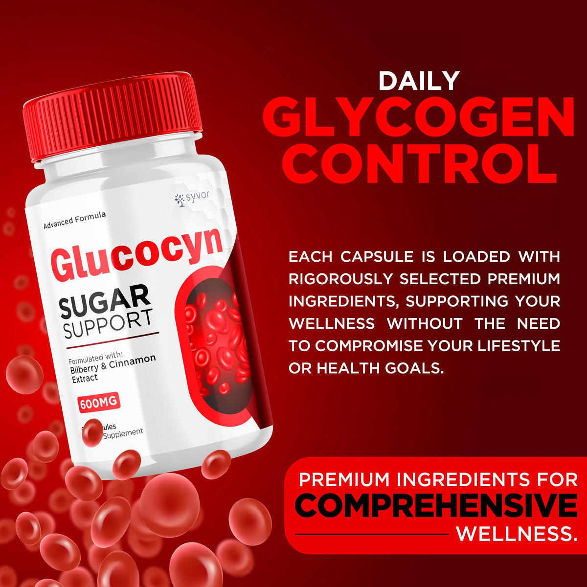 Glucocyn Capsules 180 Capsules L9588