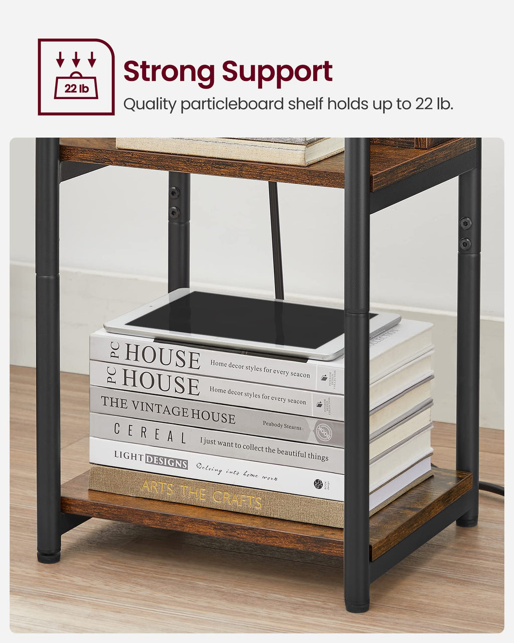 Side Table with Charging Station E38456