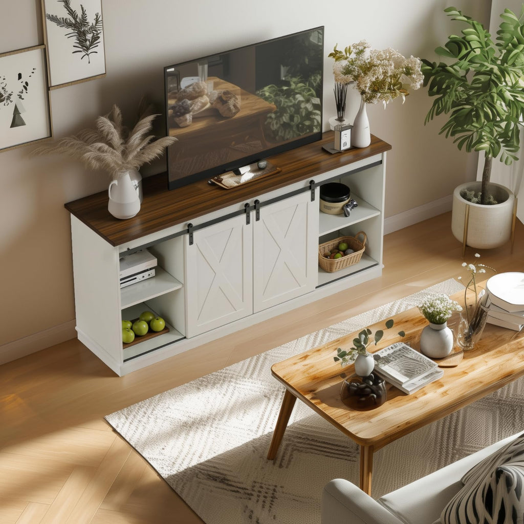 White 65 Inch Wood TV Stand R495170