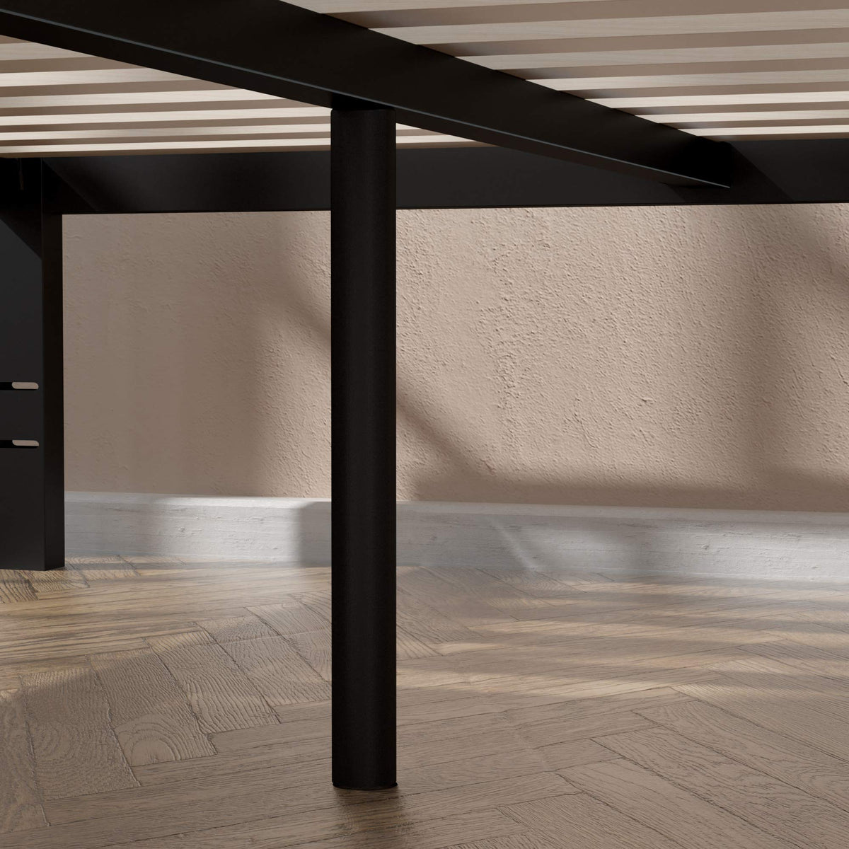 Queen Black Metal Platform Bed Frame T71361