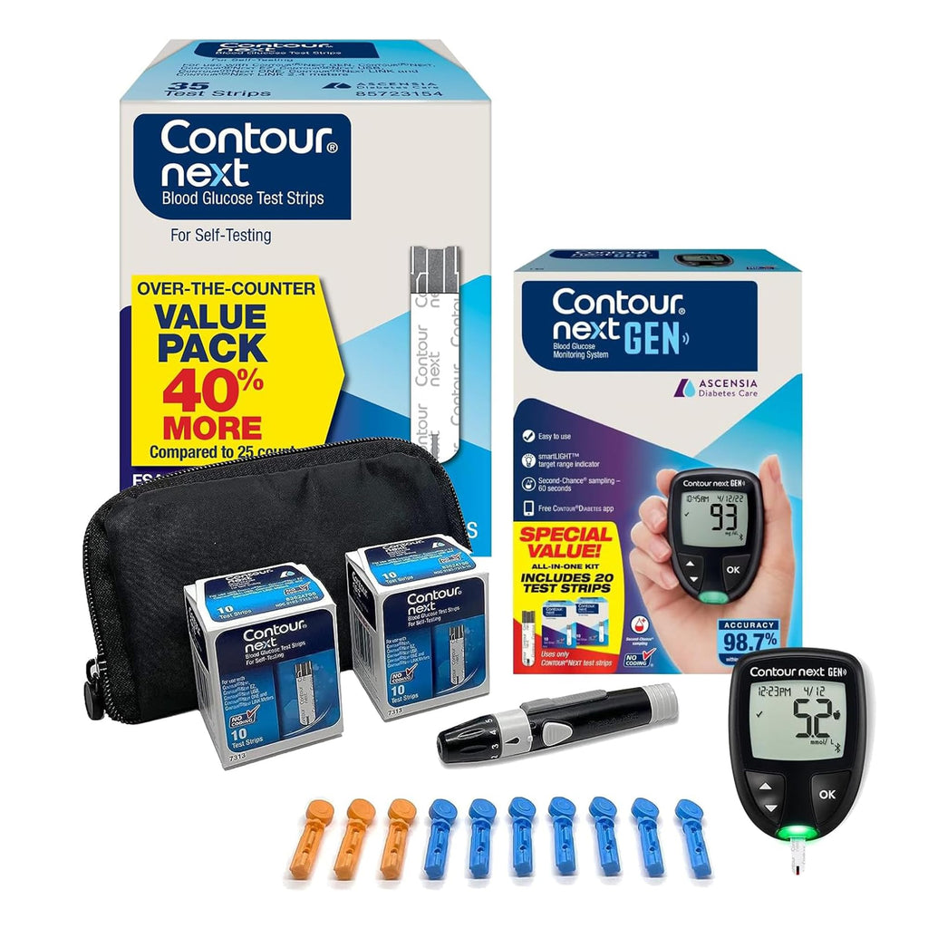 Blood Glucose Monitoring System + 55 Test Strips K8080