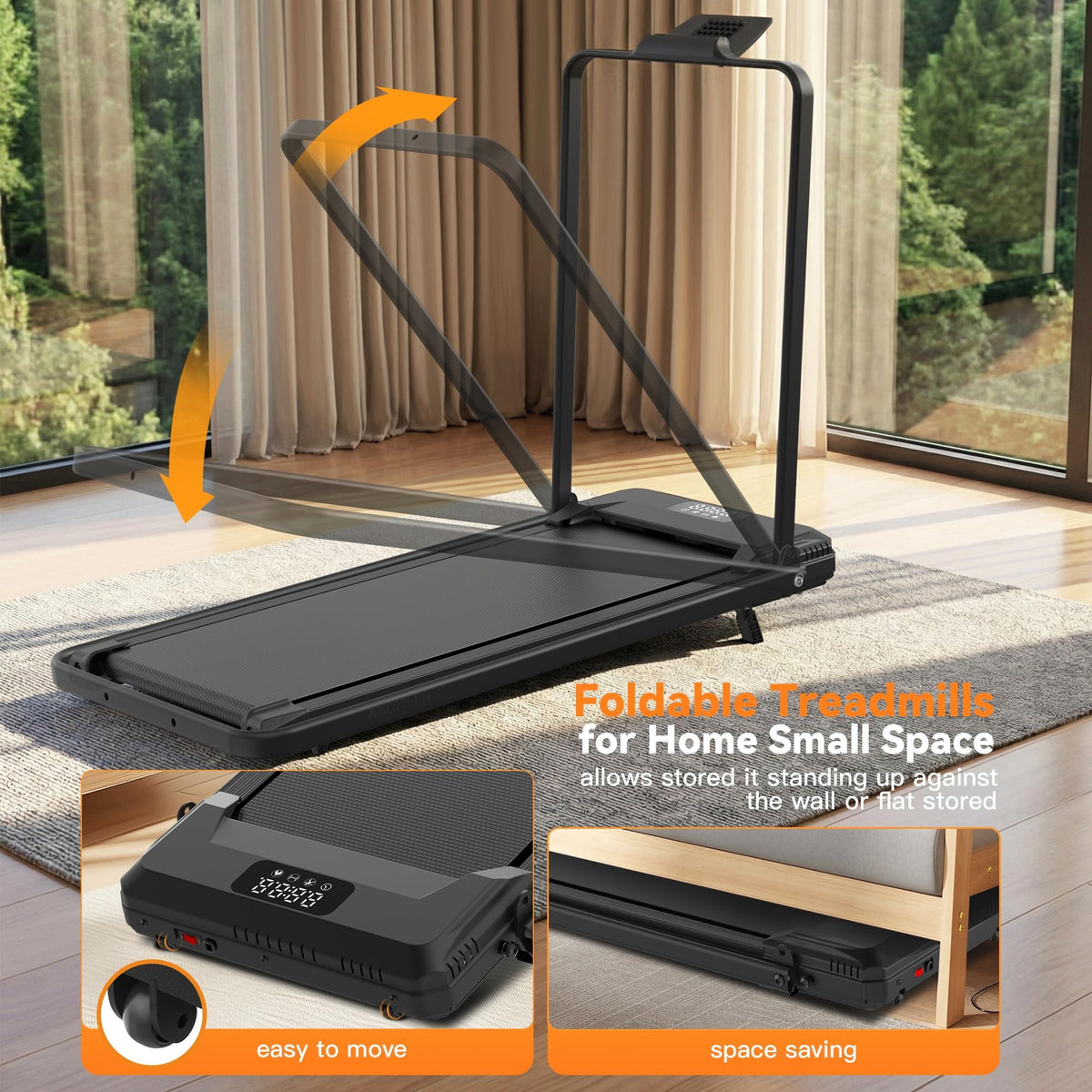 Foldable Treadmill with Incline B277835