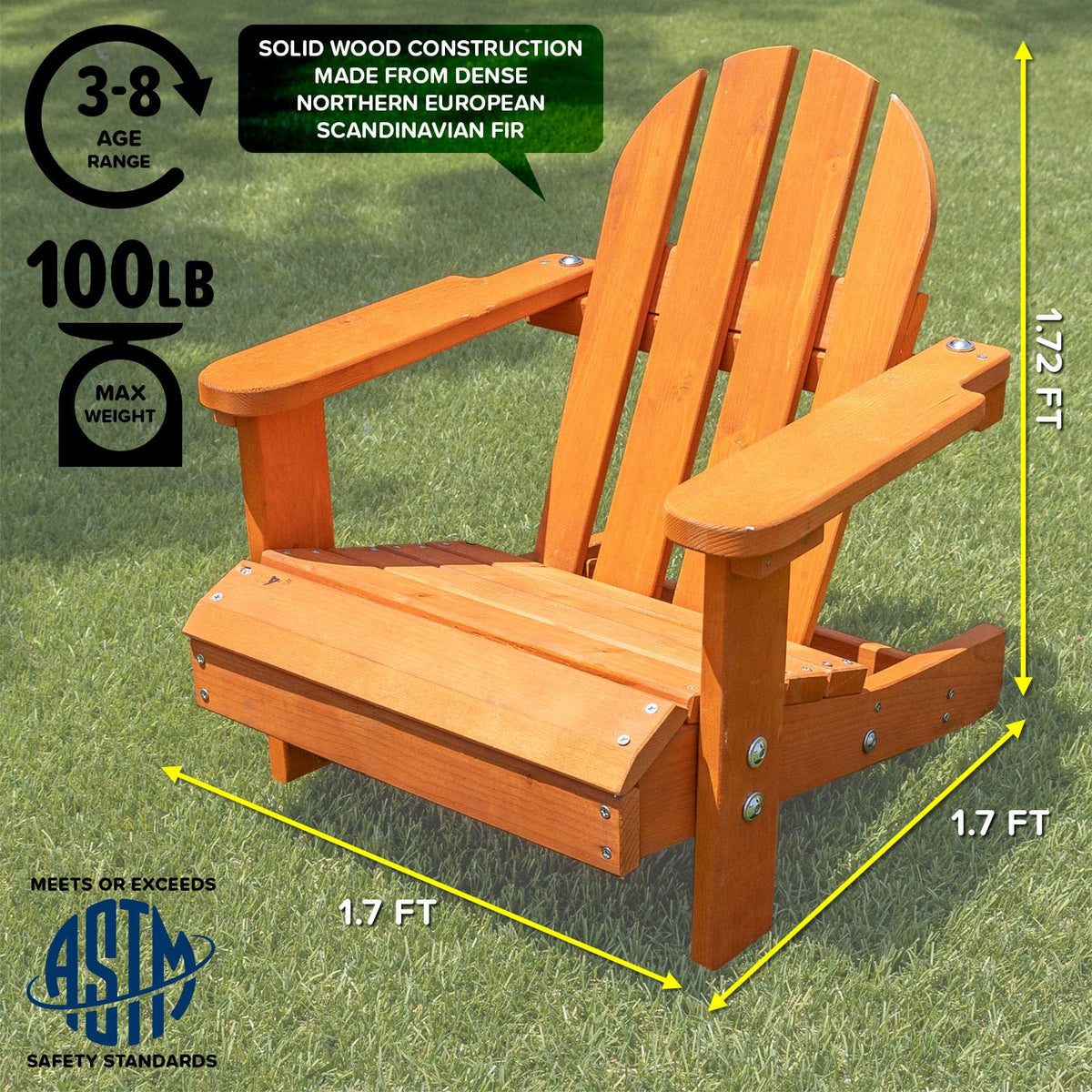 Brown Wooden Adirondack Chair D1003