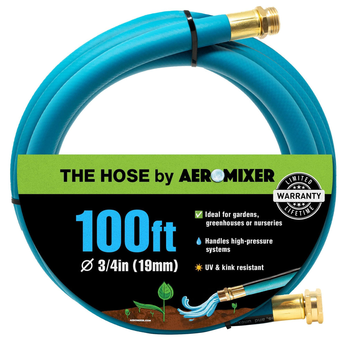 3/4 Inch 100 Ft Heavy Duty Garden Hose Y5813