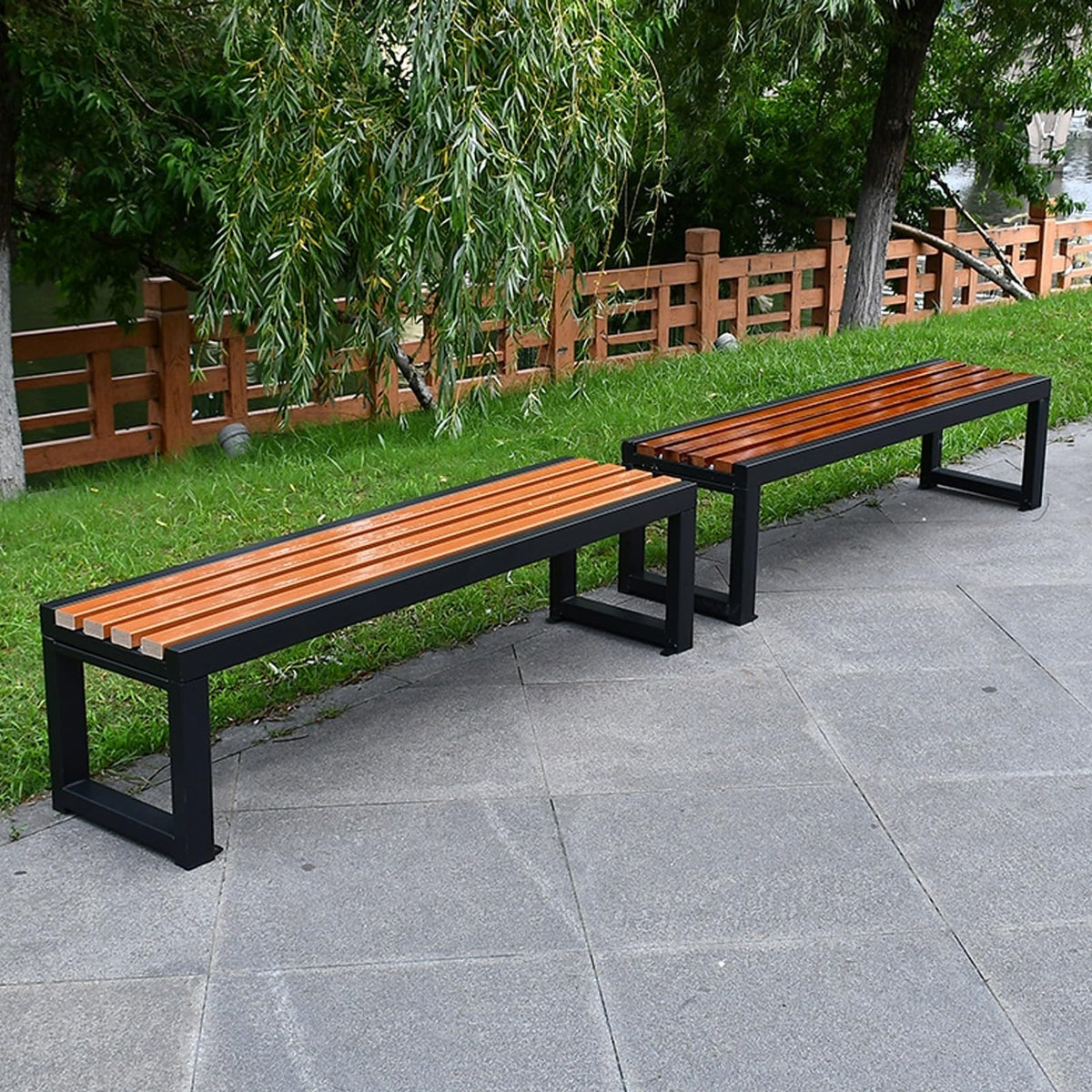 39.4" Cast Iron Outdoor Bench M275