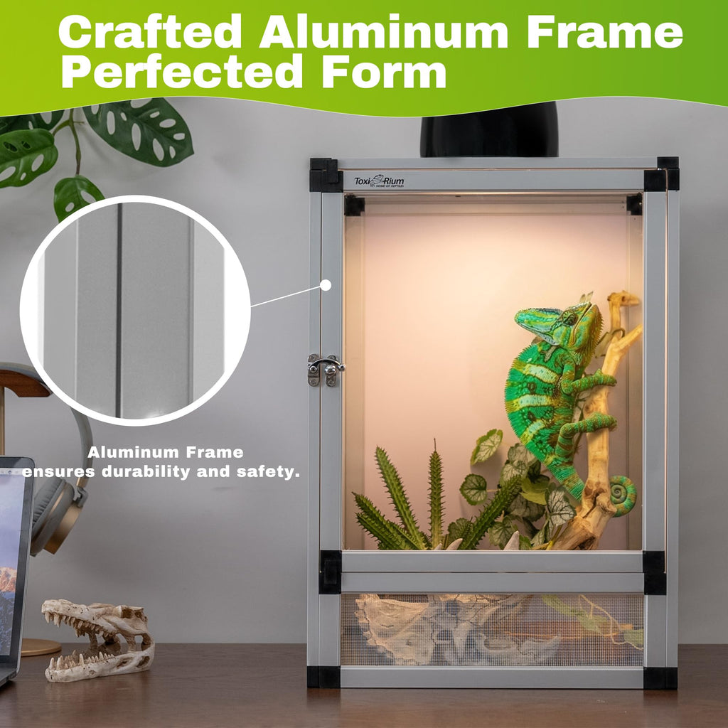 18"x18"x36" Aluminum Frame Reptile Cage with Screen & Acrylic Front Doors Y50769
