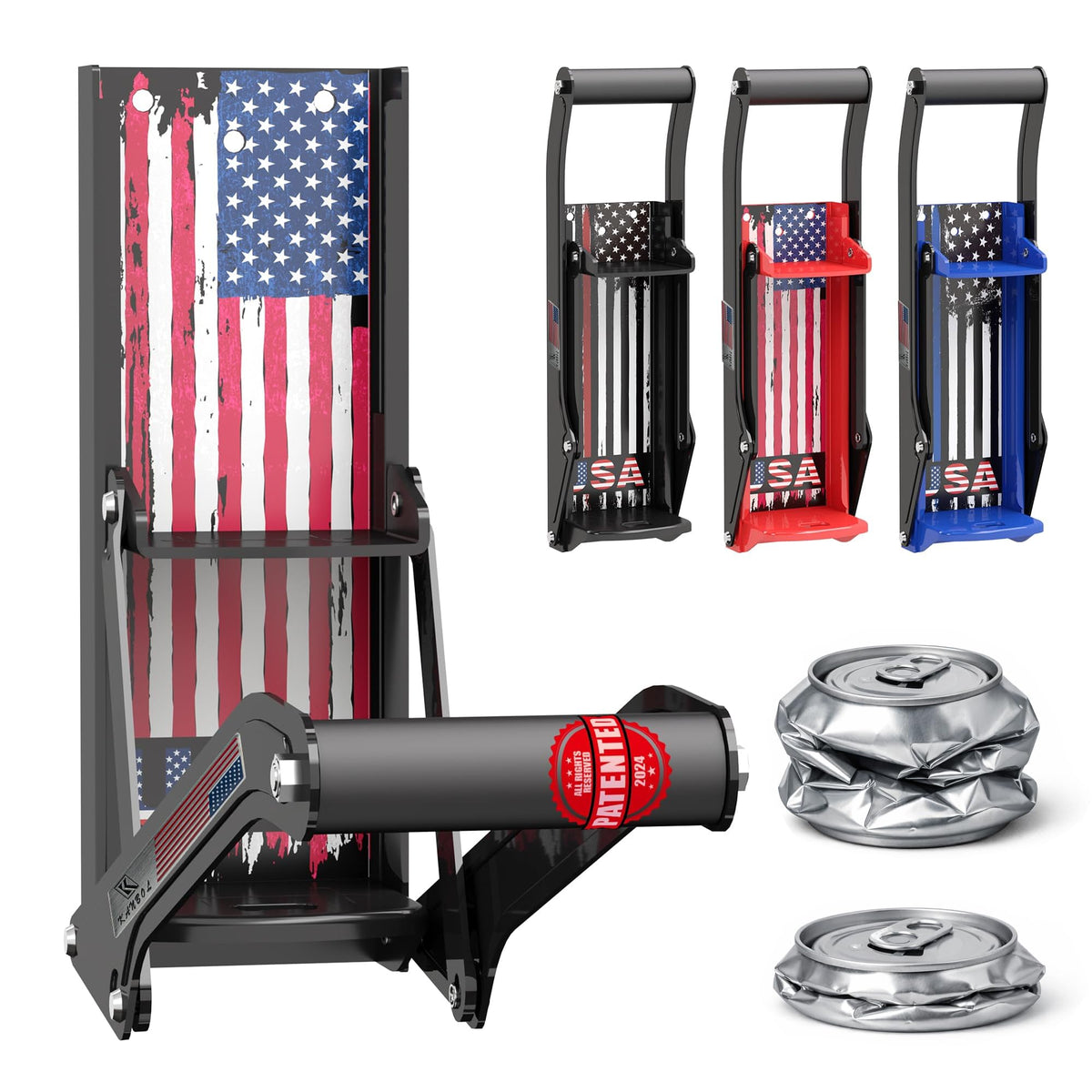 Wall Mounted Heavy Duty Metal Can Crusher for 12 oz & 16 oz Aluminum Cans B57523