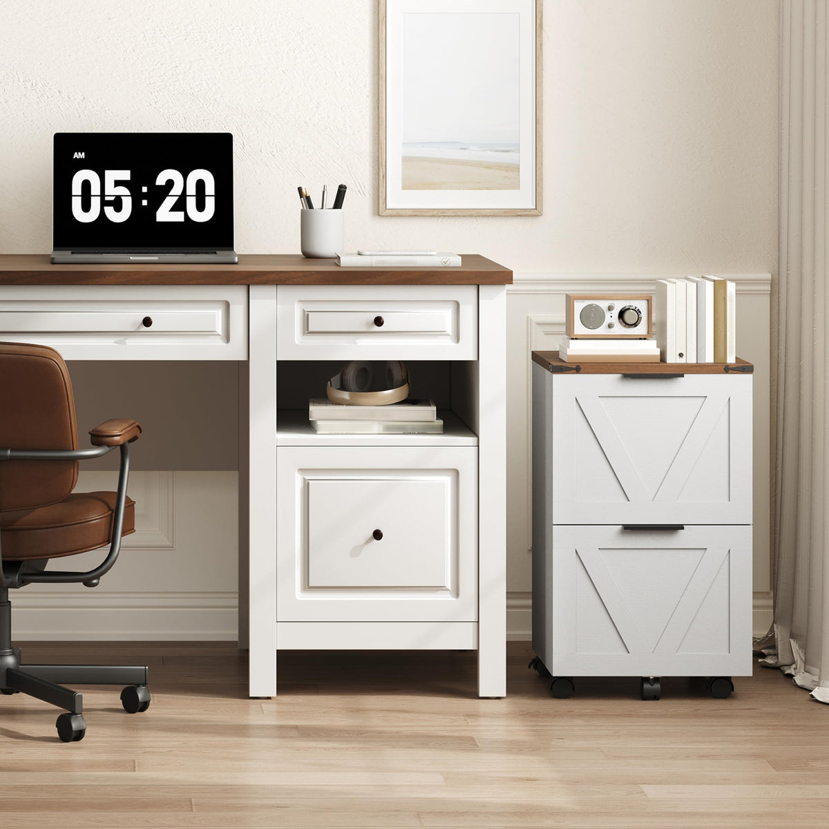 2 Drawers Rolling File Cabinet Q318497