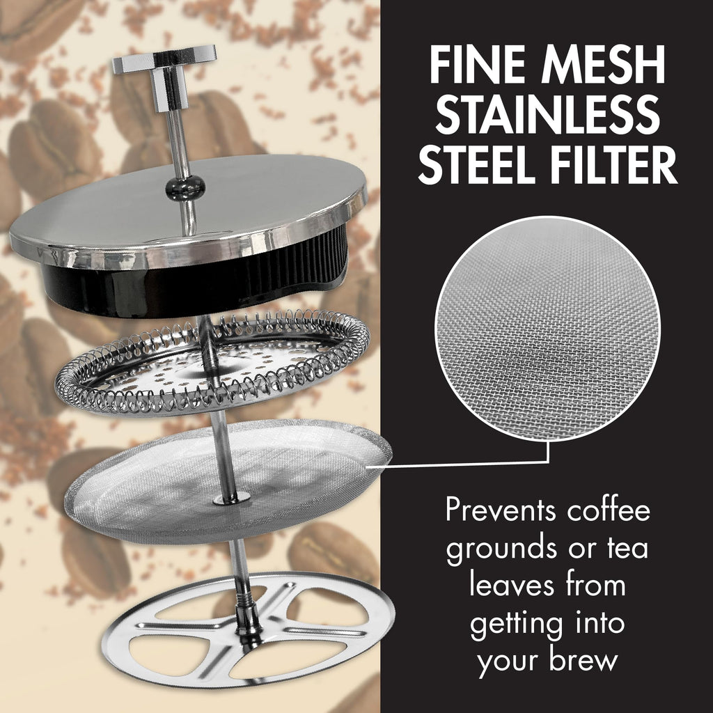 Borosilicate Glass French Press Coffee Maker 34-Ounces K374