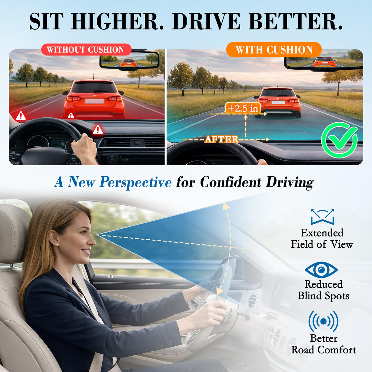 Memory Foam Car Seat Cushion P644085