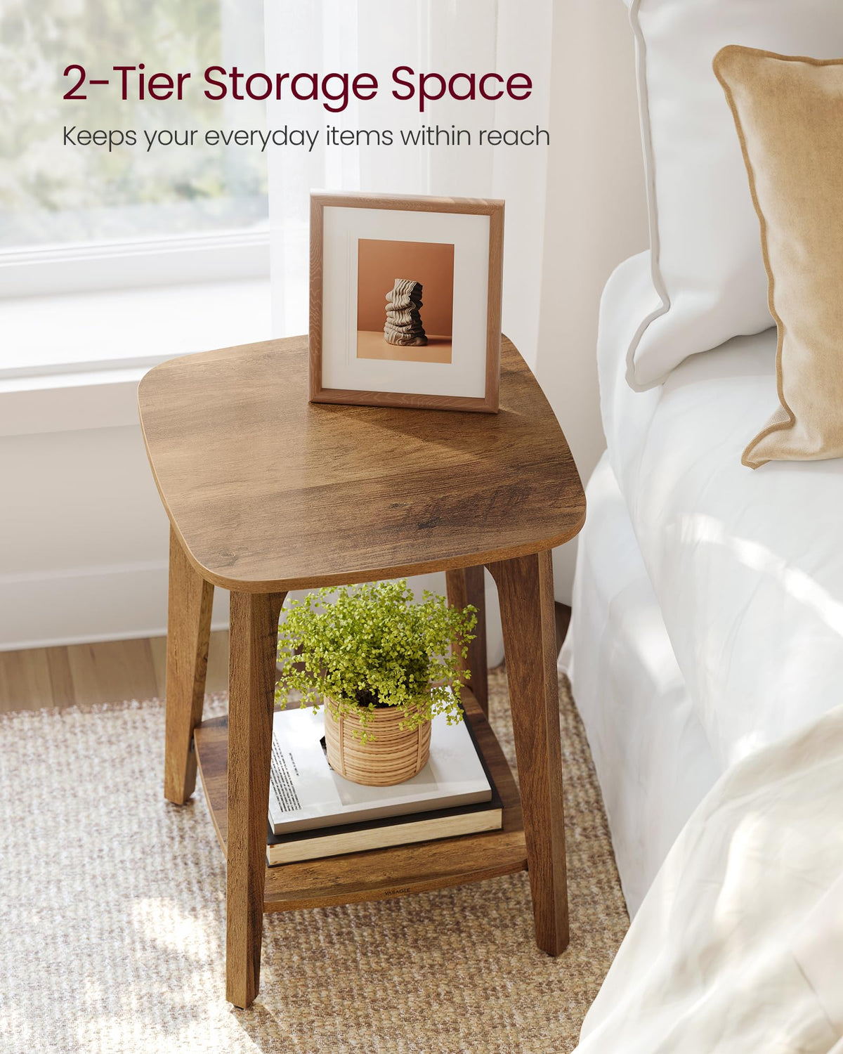 2-Tier Small Square Side Table Set of 2 S376