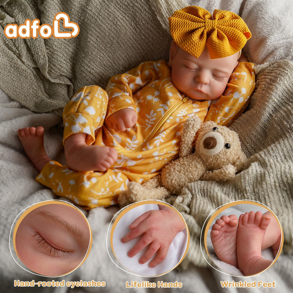 20 Inch Full Vinyl Reborn Baby Dolls Girl F4248