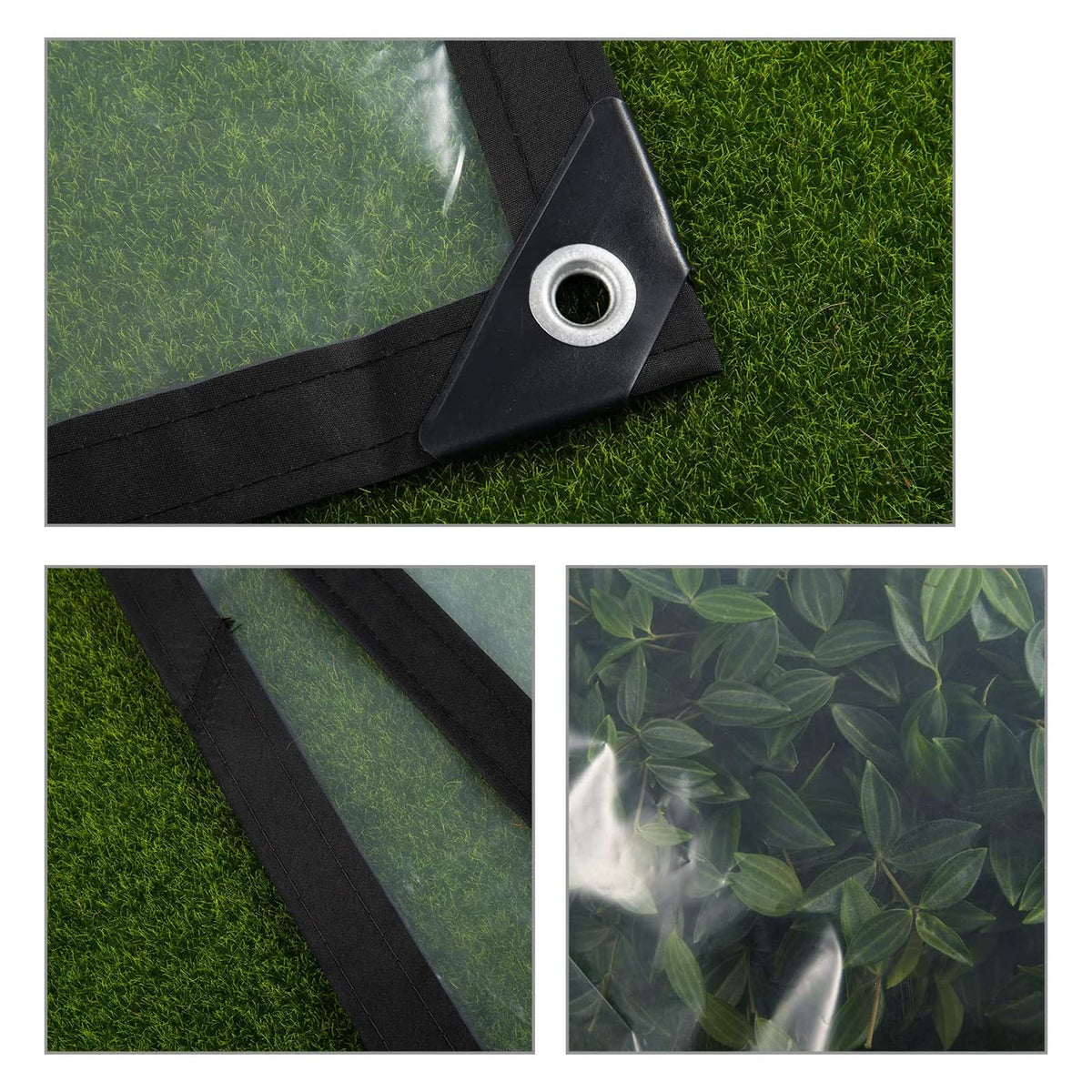 Heavy Duty Waterproof Clear 3x3ft Poly Tarp with Grommets A9397