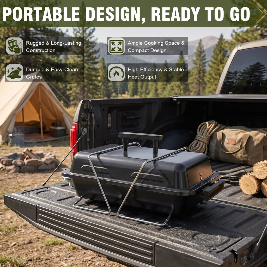 Portable Propane Gas Grill with Foldable Legs B805