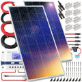 400 Watt 12V Portable Solar Starter Kit with 2 Pcs 200W Monocrystalline Set and 30A PWM Controller B21479