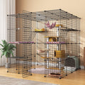 Large Indoor Cat Playpen Metal Wire Cage 55L x 55W x 55H Inchs I916