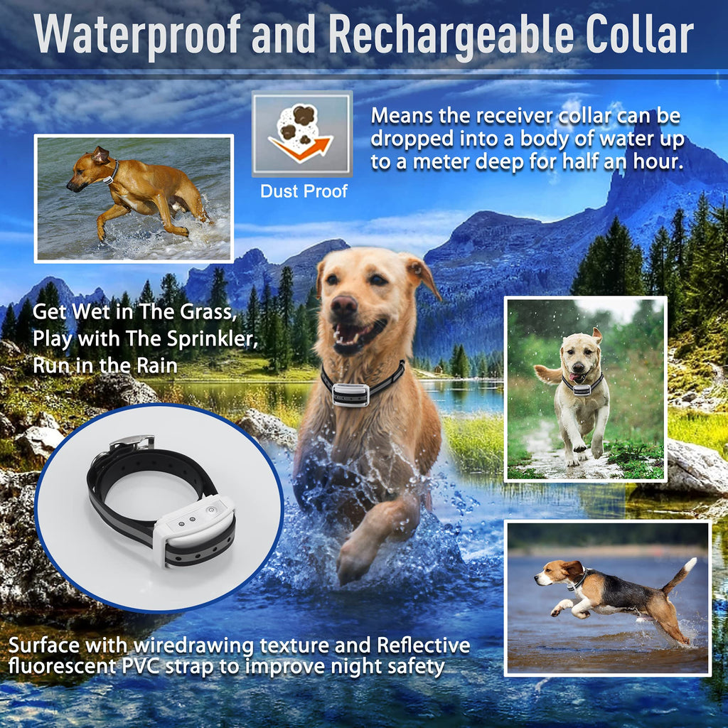 Electric Wireless Dog Fence System with Waterproof Rechargeable Collar G1767