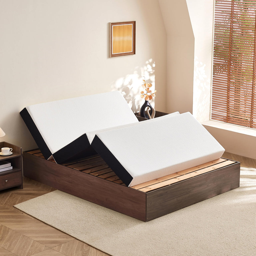 6 Inch Tri Fold Memory Foam Queen Mattress with Washable Cover U70544