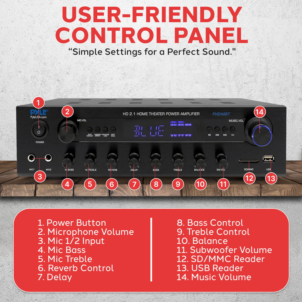 400w Home Entertainment Amplifier with Bluetooth G4301