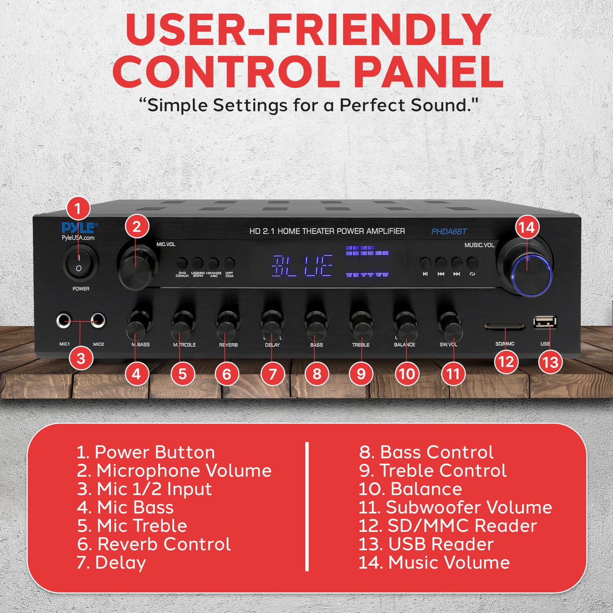 400w Home Entertainment Amplifier with Bluetooth G4301