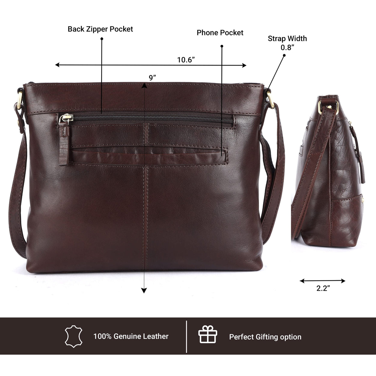 Soft Real Leather Womens Crossbody Handbags and Purses R993