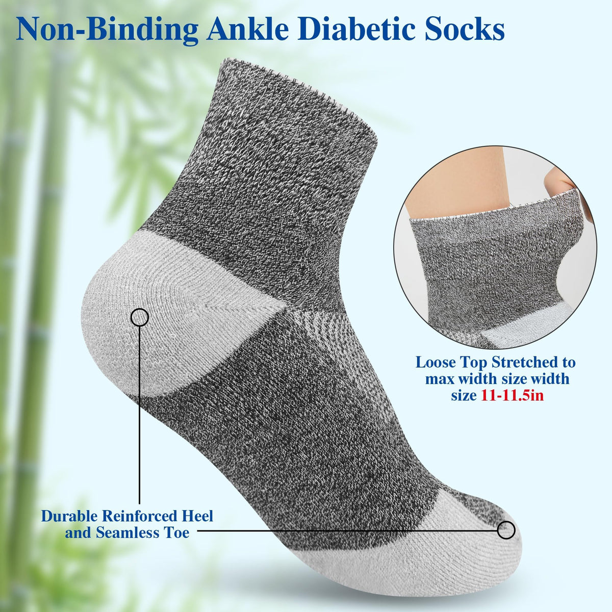 6 Pairs Ankle Diabetic Socks G113368
