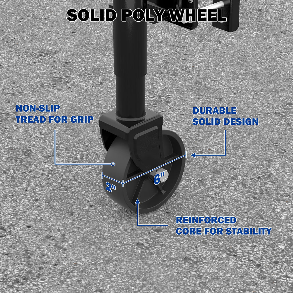 Boat Trailer Jack with Wheel, 10" Lift O305