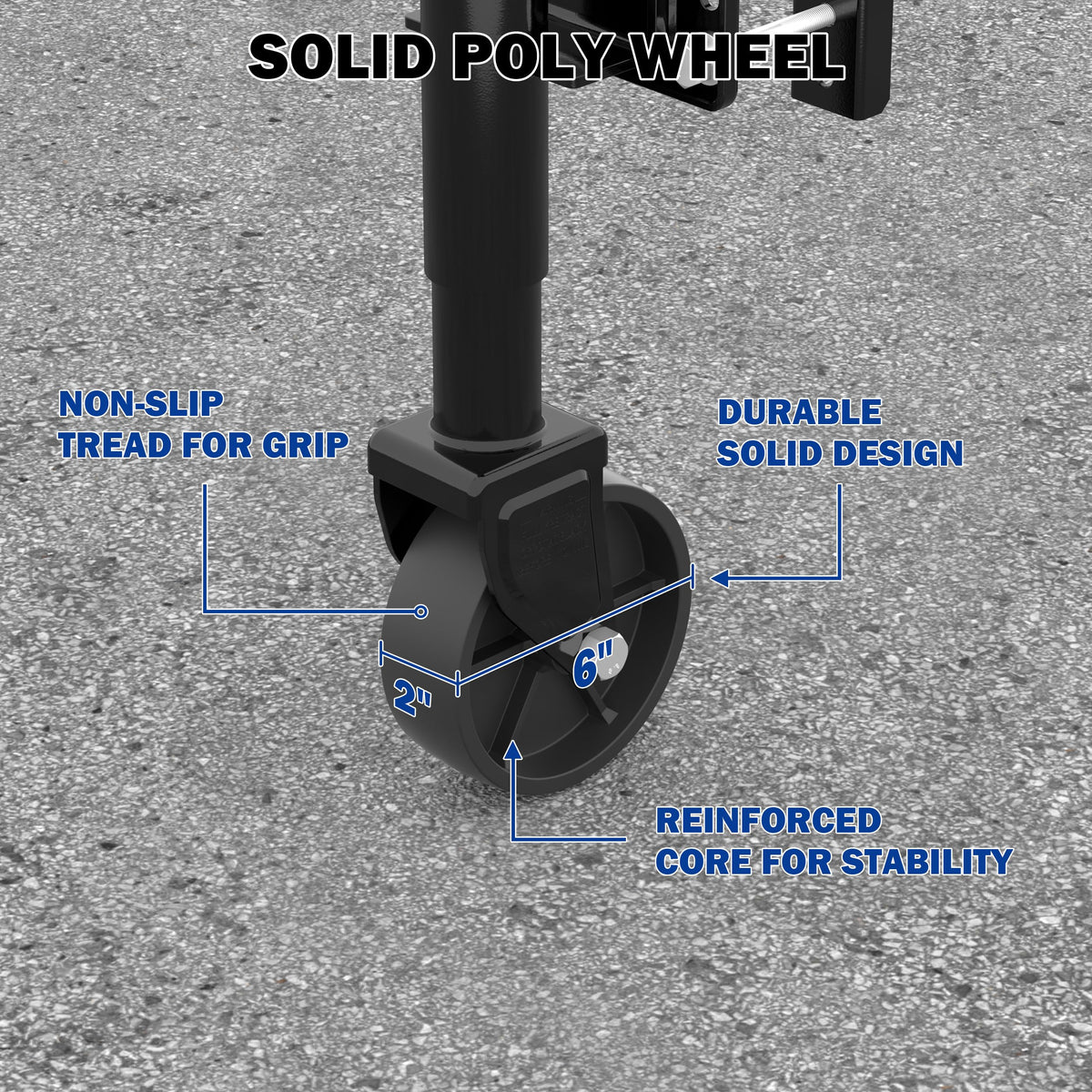 Boat Trailer Jack with Wheel, 10" Lift O305