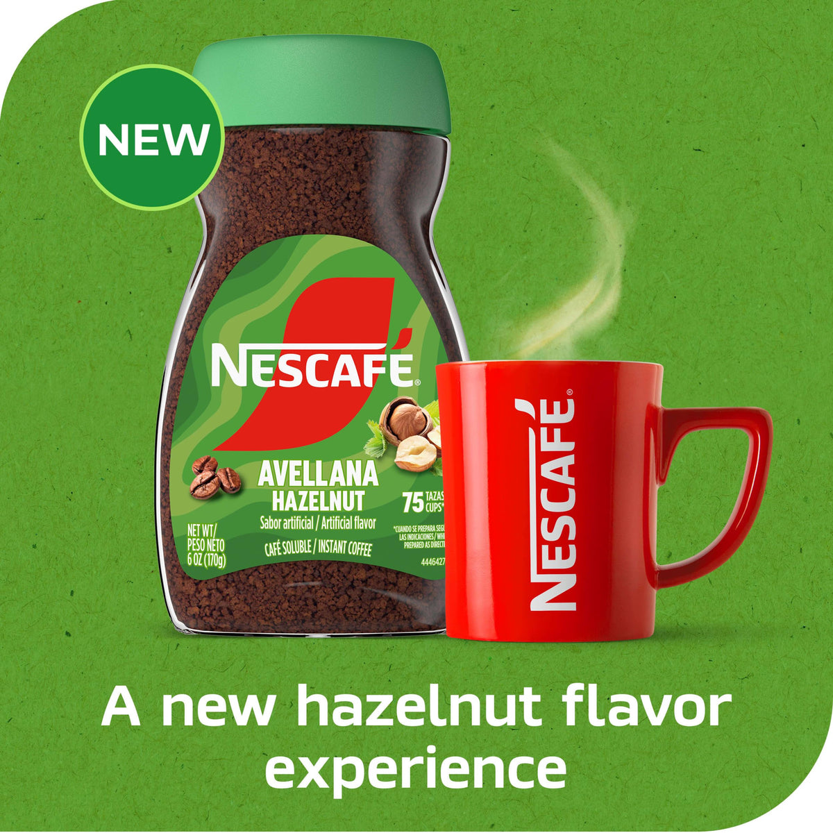 Hazelnut Instant Flavored Coffee 6 Oz H135